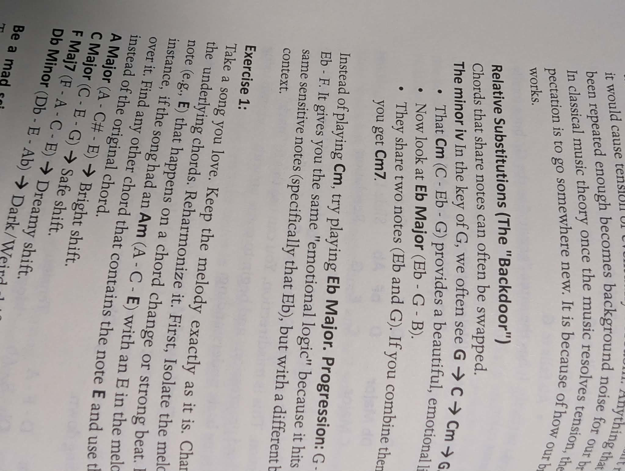Relative chord substitutions - advanced music theory concepts