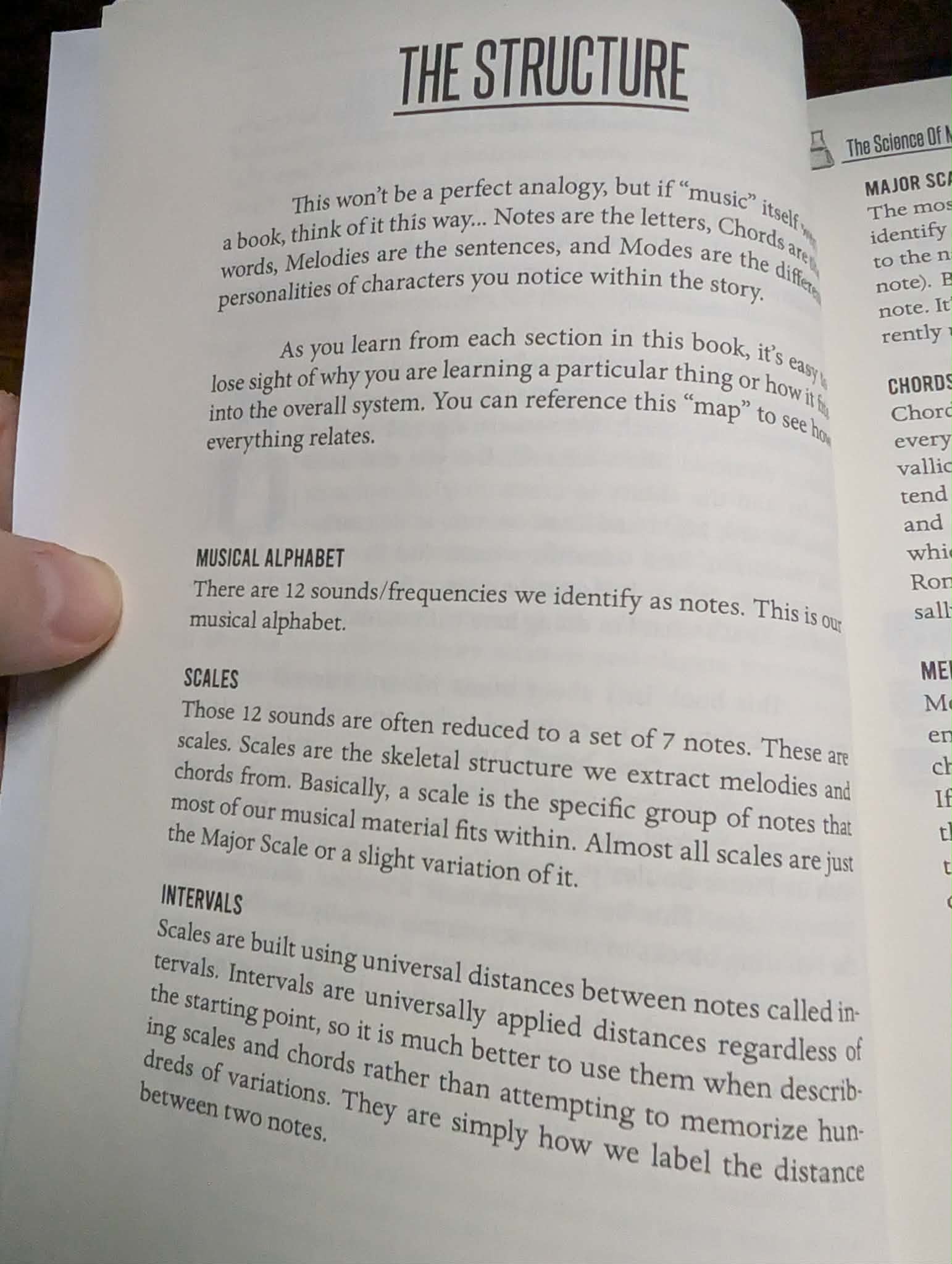 Music theory structure - how scales and chords connect